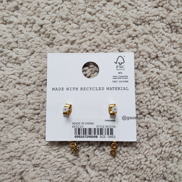 🚫SOLD🚫Madewell Tennis Collection Bezel Set Crystal Waterfall Earrings - Picture 5 of 5